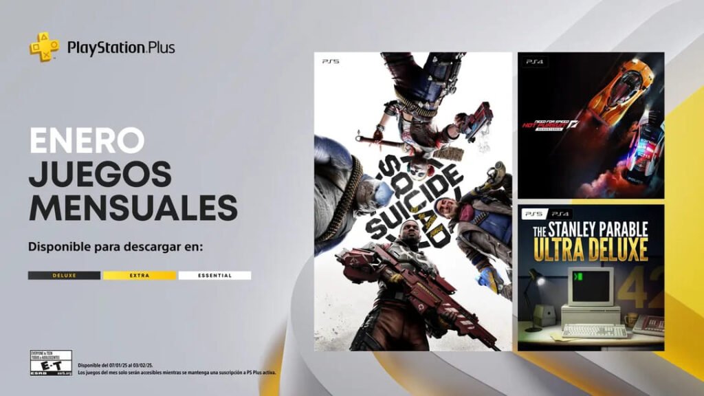 Juegos gratis en playstation plus enero 2025